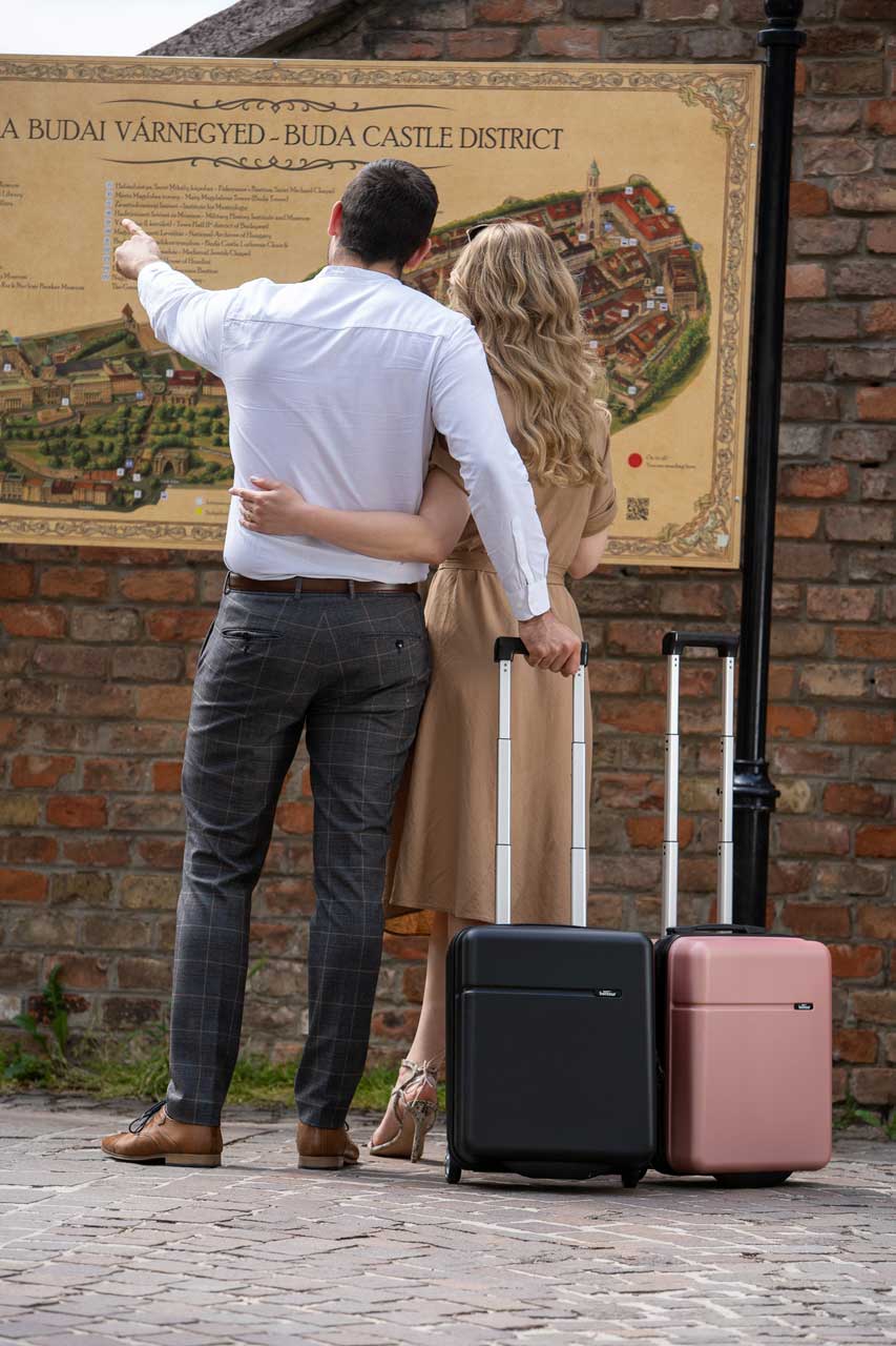 40x30x20cm bőrönd, WIZZ AIR felvihető kézipoggyász, Bordó-3