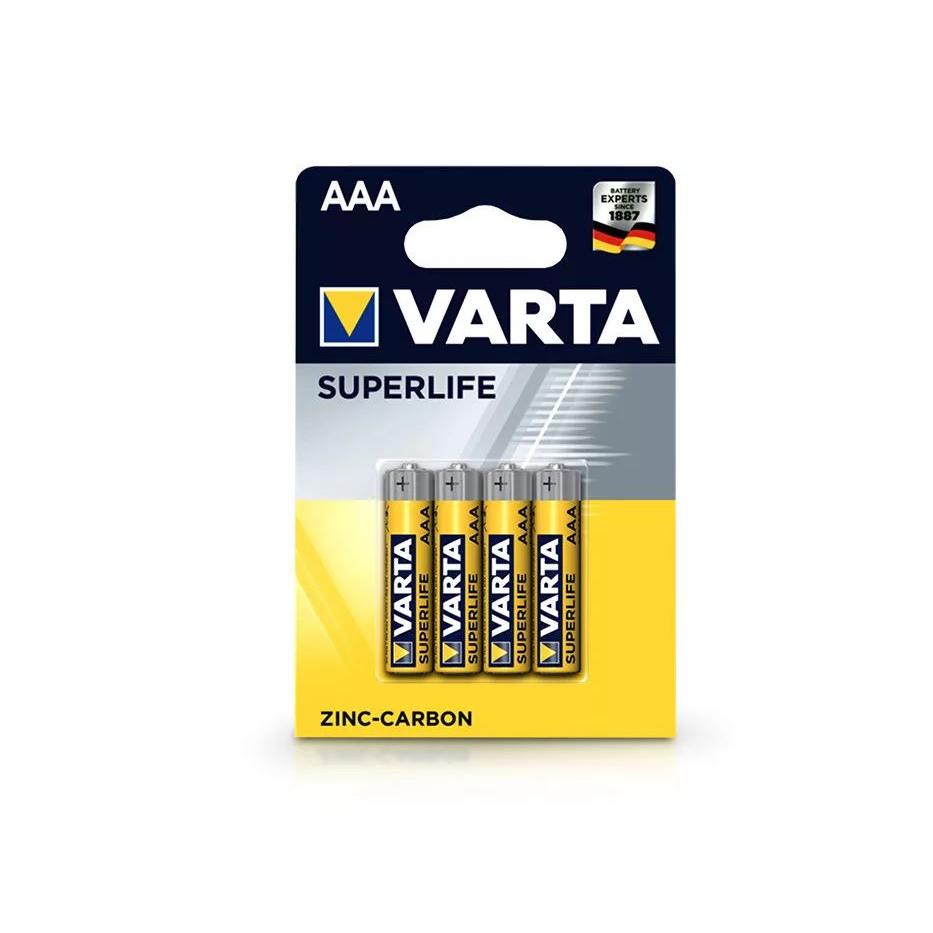 Varta Superlife Zinc-Carbon AAA ceruza elem 4db/csomag (VR0022) (VR0022)-0