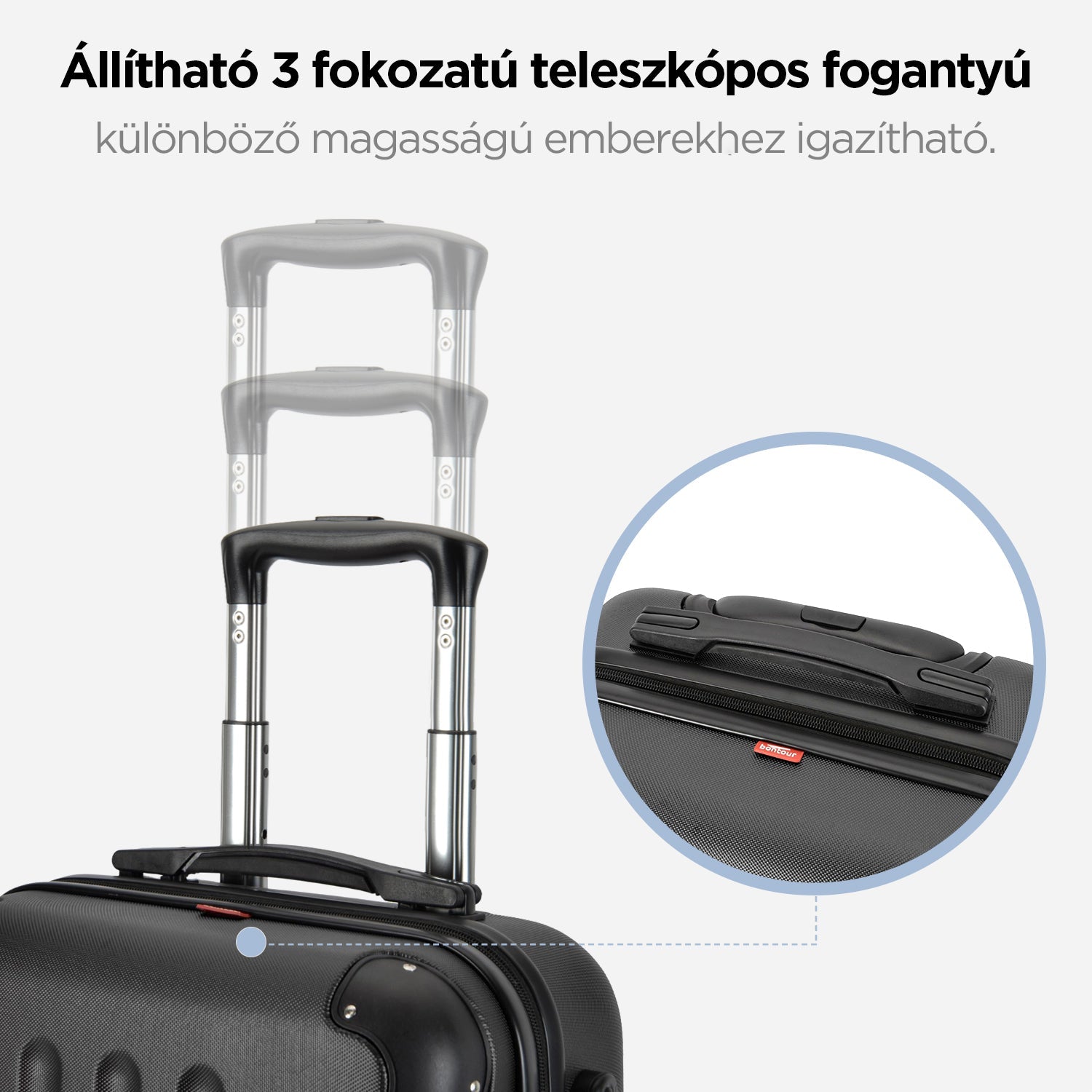 BONTOUR vertical 4 kerekes borönd szett fekete-2