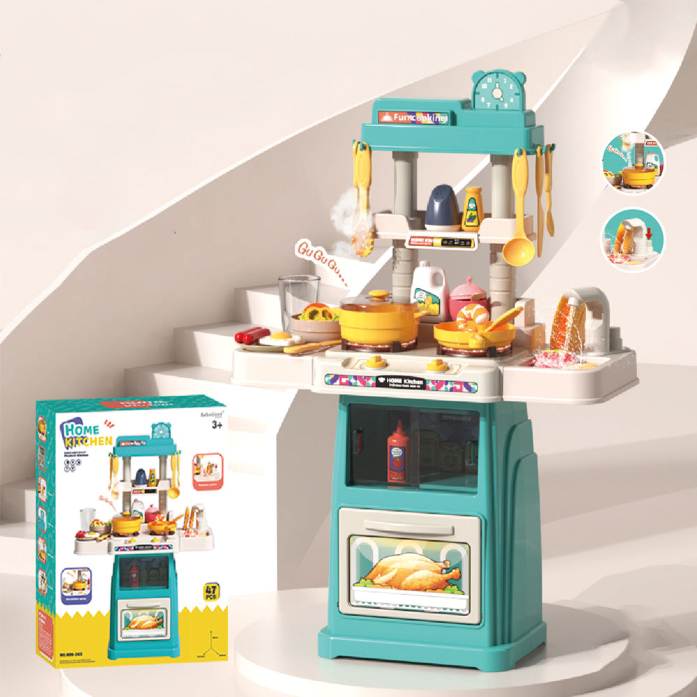 Játékkonyha 47 részes, világoskék-1